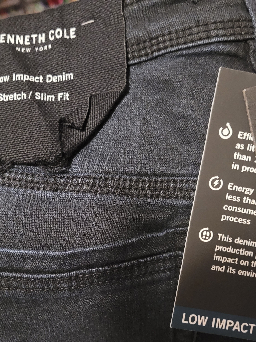 Kenneth Cole Women’s Straight Leg Jeans in Charcoal Black